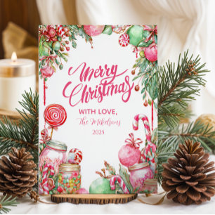 Tarjeta Festiva Navidades de Sweet Candy Cane