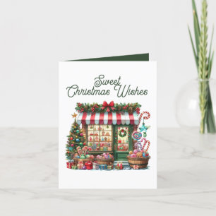Tarjeta Festiva Navidades de Sweet shop desean agregar un mensaje