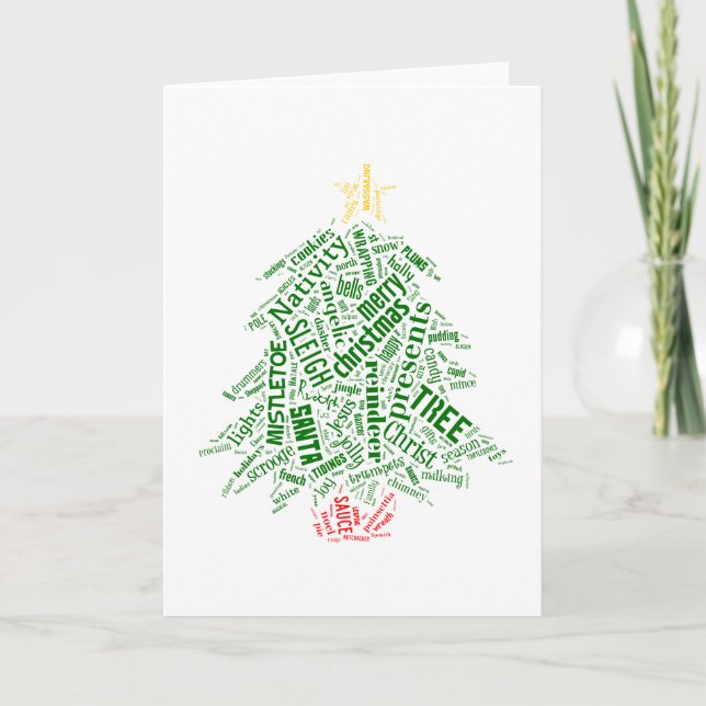 Tarjeta Festiva Navidades de Tagxedo (Anverso)