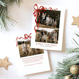 Tarjeta Festiva Navidades de tazas rojas elegantes de presupuesto 