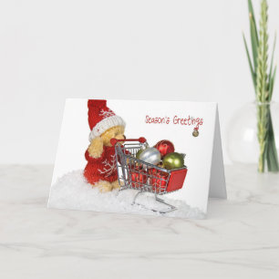 Tarjeta Festiva Navidades de Teddy Bear
