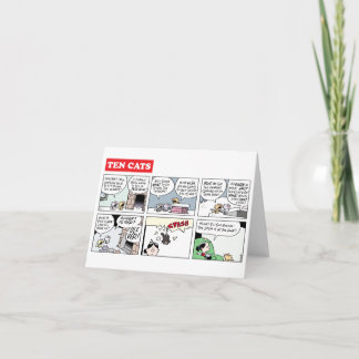 Tarjeta Festiva Navidades de TenCats en Zazzle