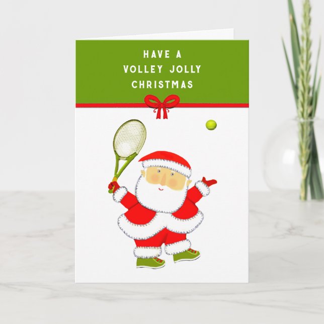 Tarjeta Festiva Navidades de tenis (Anverso)