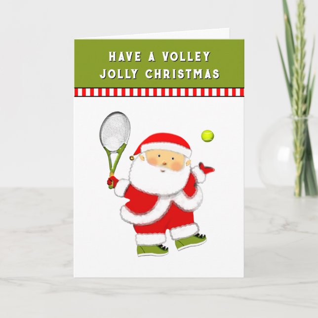 Tarjeta Festiva Navidades de tenis (Anverso)