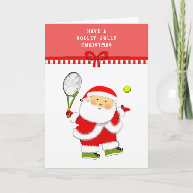 Tarjeta Festiva Navidades de tenis (Anverso)