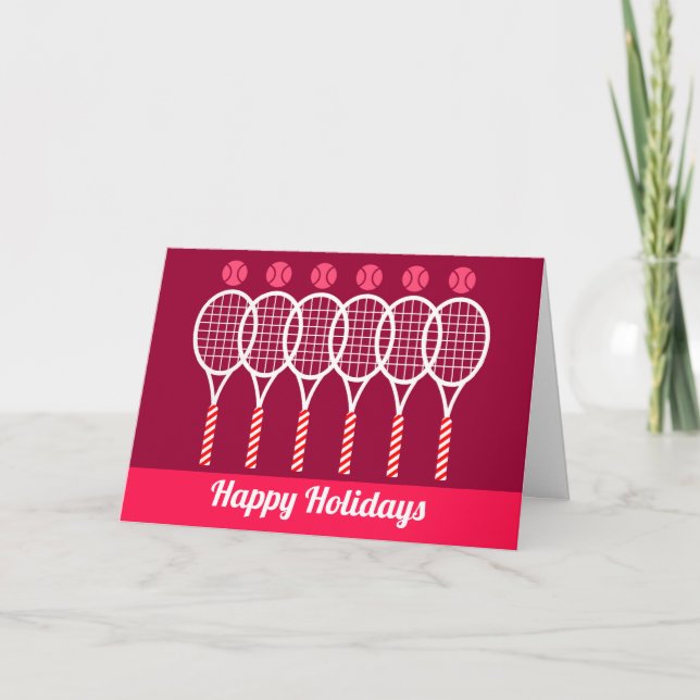 Tarjeta Festiva Navidades de tenis (Anverso)