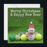 Tarjeta Festiva Navidades de tenis con tema de tenis<br><div class="desc">Navidades de tenis con tarjeta de vacaciones temática al tenis</div>