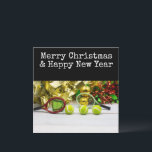 Tarjeta Festiva Navidades de tenis con tema de tenis<br><div class="desc">Navidades de tenis con tarjeta de vacaciones temática al tenis</div>