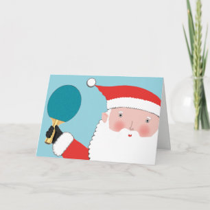 Tarjeta Festiva Navidades de tenis de mesa