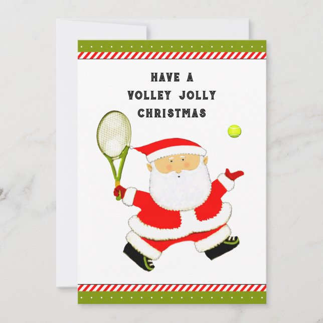 Tarjeta Festiva Navidades de tenis divertidos (Anverso)