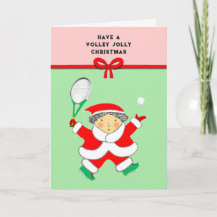 Tarjeta Festiva Navidades de tenis saludan
