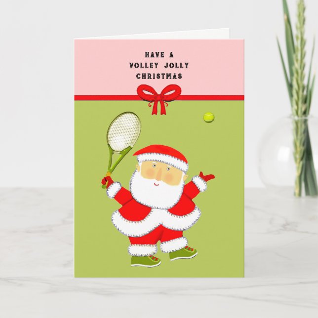 Tarjeta Festiva Navidades de tenis saludan (Anverso)