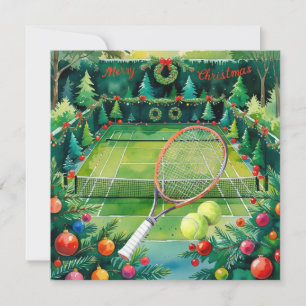 Tarjeta Festiva Navidades de tenis temáticos en la Corte