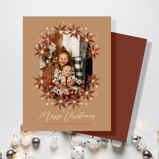 Tarjeta Festiva Navidades de Terracotta Boho (Subido por el creador)