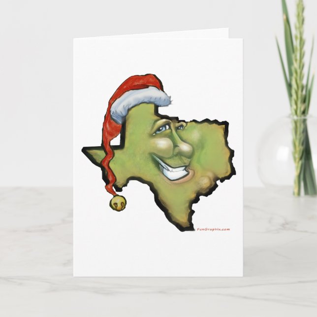 Tarjeta Festiva Navidades de Texas (Anverso)