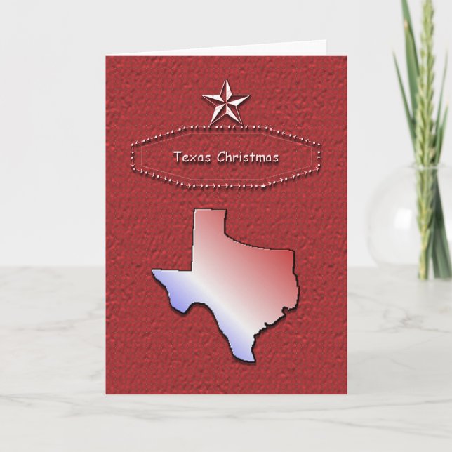 Tarjeta Festiva Navidades de Texas (Anverso)