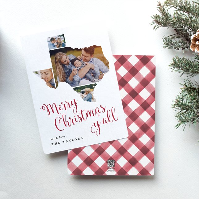 Tarjeta Festiva Navidades de Texas | Collage de fotos múltiple de  (Subido por el creador)