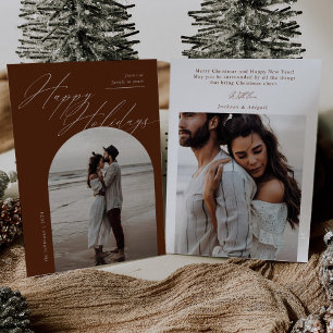 Tarjeta Festiva Navidades de tipografía con guiones fotográficos d