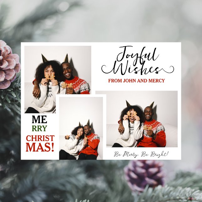 Tarjeta Festiva Navidades de tipografía simples y elegantes (Subido por el creador)