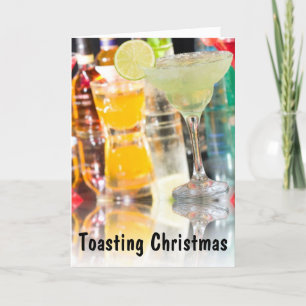 TARJETA FESTIVA NAVIDADES DE TOASTING="CHEER"FESTIVIDAD FUERTE PAR
