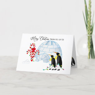 Tarjeta Festiva Navidades de todos los pingüinos de los ee.uu. por