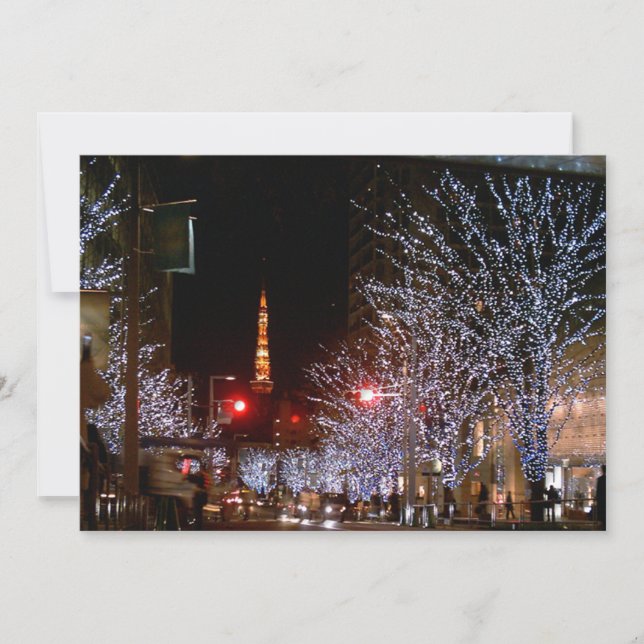 Tarjeta Festiva Navidades de Tokio, Japón (Anverso)