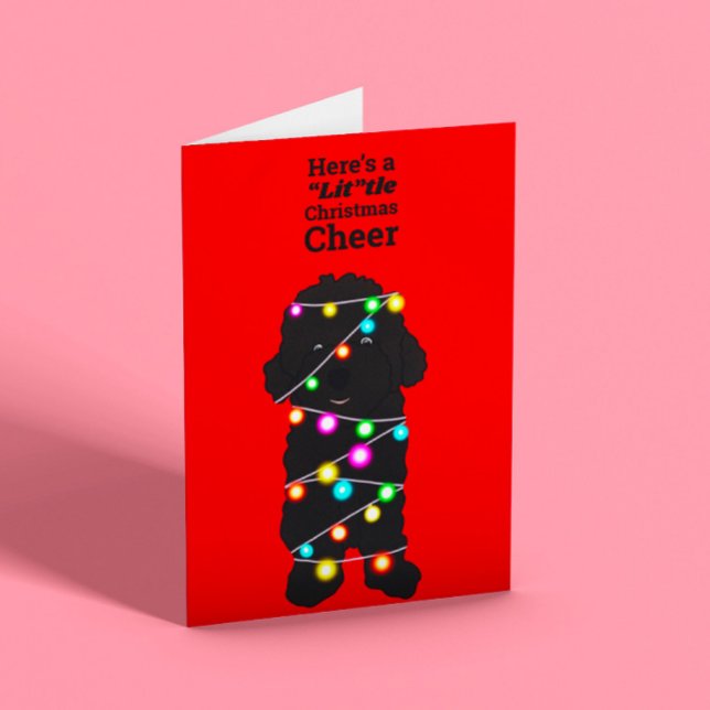 Tarjeta Festiva Navidades de Toy Poodle (Subido por el creador)