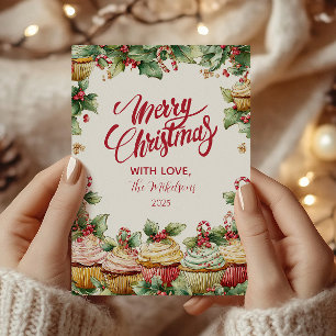 Tarjeta Festiva Navidades de tratamientos dulces y caprichosos