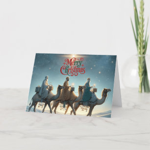 Tarjeta Festiva Navidades de tres sabios