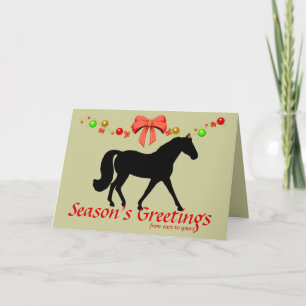 Tarjeta Festiva Navidades de trotter de Missouri Fox personalizado