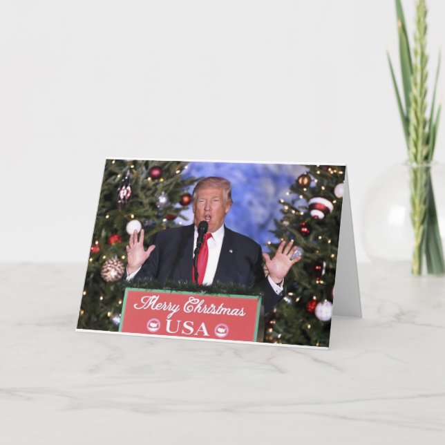 Tarjeta Festiva Navidades de Trump (Anverso)