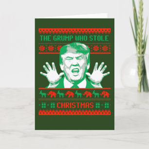 Tarjeta Festiva Navidades de Trump - El Grump que robó Navidades -