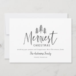 Tarjeta Festiva Navidades de una casa de campo moderna de estilo r