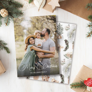 Tarjeta Festiva Navidades de una familia fotográfica moderna