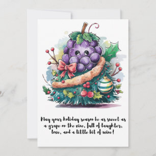 Tarjeta Festiva Navidades de uva