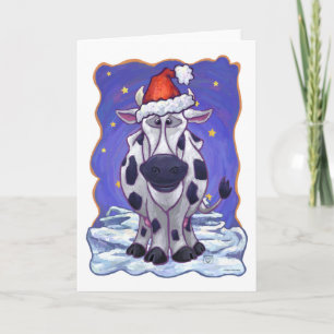 Tarjeta Festiva Navidades de vaca