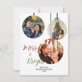 Tarjeta Festiva Navidades de vacaciones con estilo de ornamento Ta