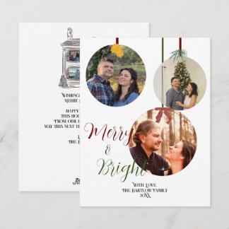 Tarjeta Festiva Navidades de vacaciones con estilo de ornamento Ta