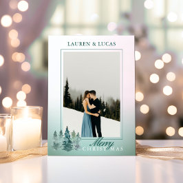 Tarjeta Festiva Navidades de vacaciones de color de agua rústica