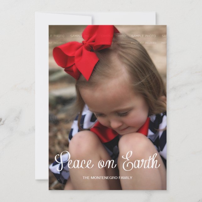 Tarjeta Festiva Navidades de vacaciones de los niños de la Tierra  (Anverso)