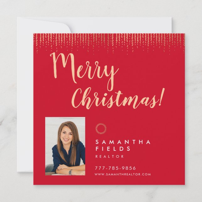 Tarjeta Festiva Navidades de vacaciones de Realtor Postcard Modern (Anverso)