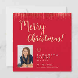 Tarjeta Festiva Navidades de vacaciones de Realtor Postcard Modern