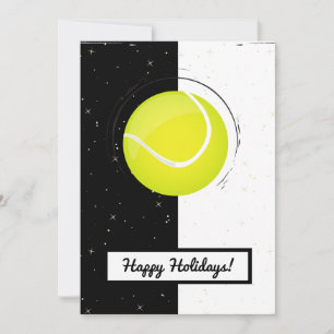 Tarjeta Festiva Navidades de vacaciones de tenis en bolas Deporte