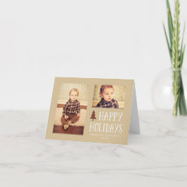 Tarjeta Festiva Navidades de vacaciones neutrales felices