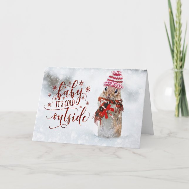 Tarjeta Festiva Navidades de vacaciones - Nochebuena (Anverso)