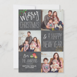 Tarjeta Festiva Navidades de vacaciones Personalizados en Chalkboa