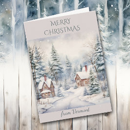 Tarjeta Festiva Navidades de Vermont Village