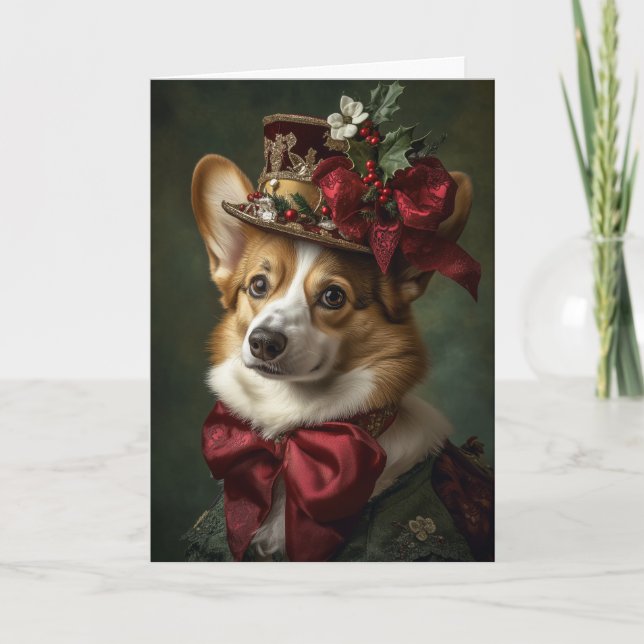 Tarjeta Festiva Navidades de Victoran Corgi (Anverso)