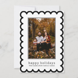 Tarjeta Festiva Navidades de vieiras con foto de marco