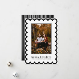 Tarjeta Festiva Navidades de vieiras con foto de marco